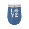 LOVE with Golf Ball - Laser Engraved Stainless Steel Drinkware - 1671 -