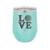 LOVE with Golf Ball - Laser Engraved Stainless Steel Drinkware - 1671 -