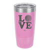 LOVE with Golf Ball - Laser Engraved Stainless Steel Drinkware - 1671 -