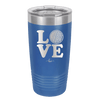 LOVE with Golf Ball - Laser Engraved Stainless Steel Drinkware - 1671 -