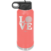 LOVE with Golf Ball - Laser Engraved Stainless Steel Drinkware - 1671 -