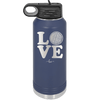 LOVE with Golf Ball - Laser Engraved Stainless Steel Drinkware - 1671 -