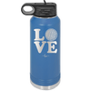 LOVE with Golf Ball - Laser Engraved Stainless Steel Drinkware - 1671 -