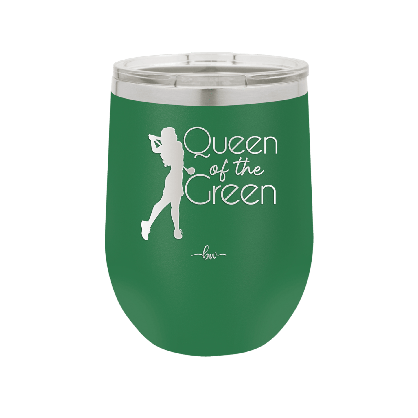 Queen of the Green Woman Golf 1 - Laser Engraved Stainless Steel Drinkware - 1672 -