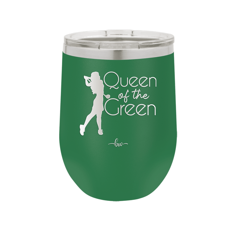 Queen of the Green Woman Golf 1 - Laser Engraved Stainless Steel Drinkware - 1672 -