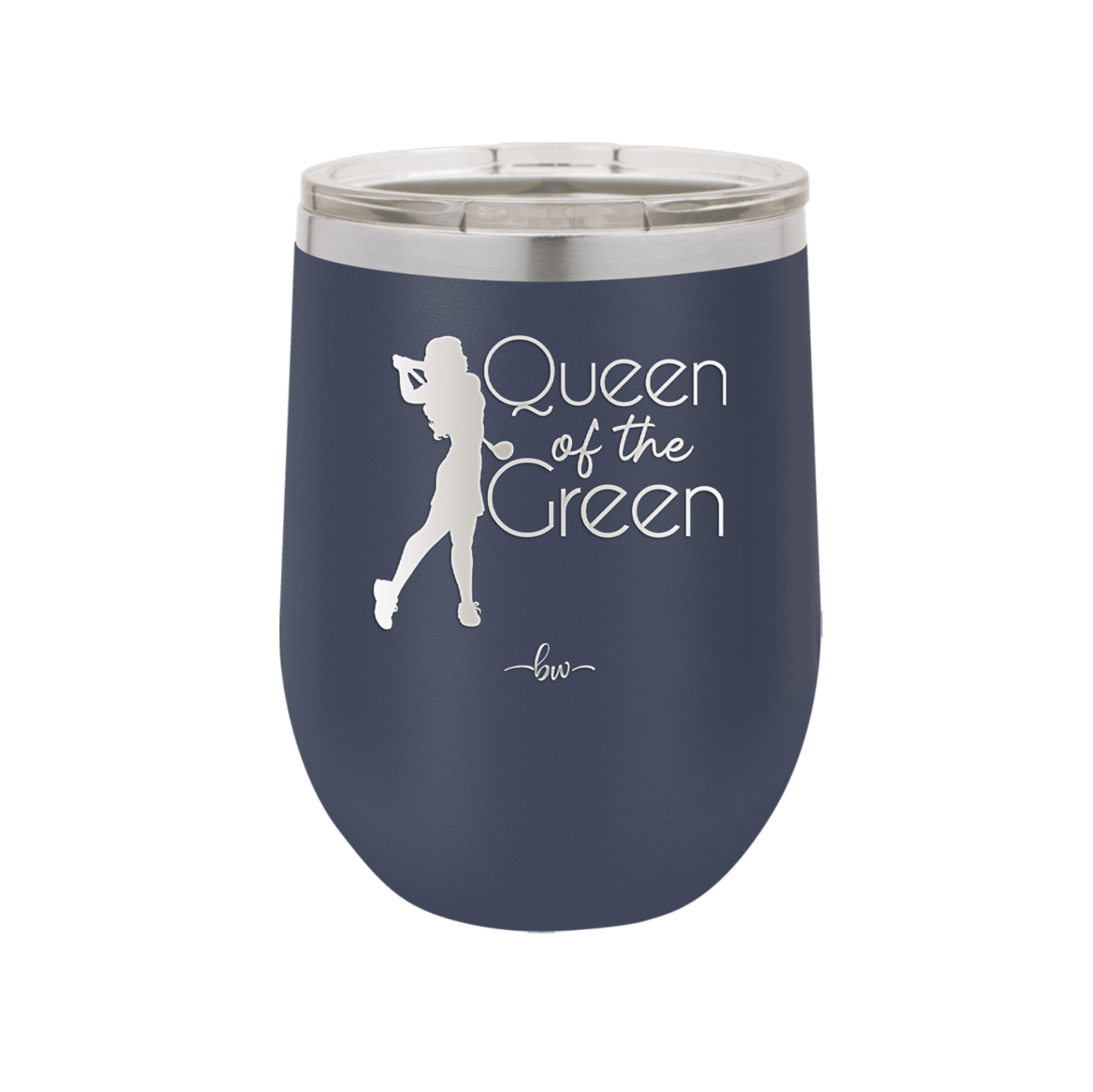 Queen of the Green Woman Golf 1 - Laser Engraved Stainless Steel Drinkware - 1672 -