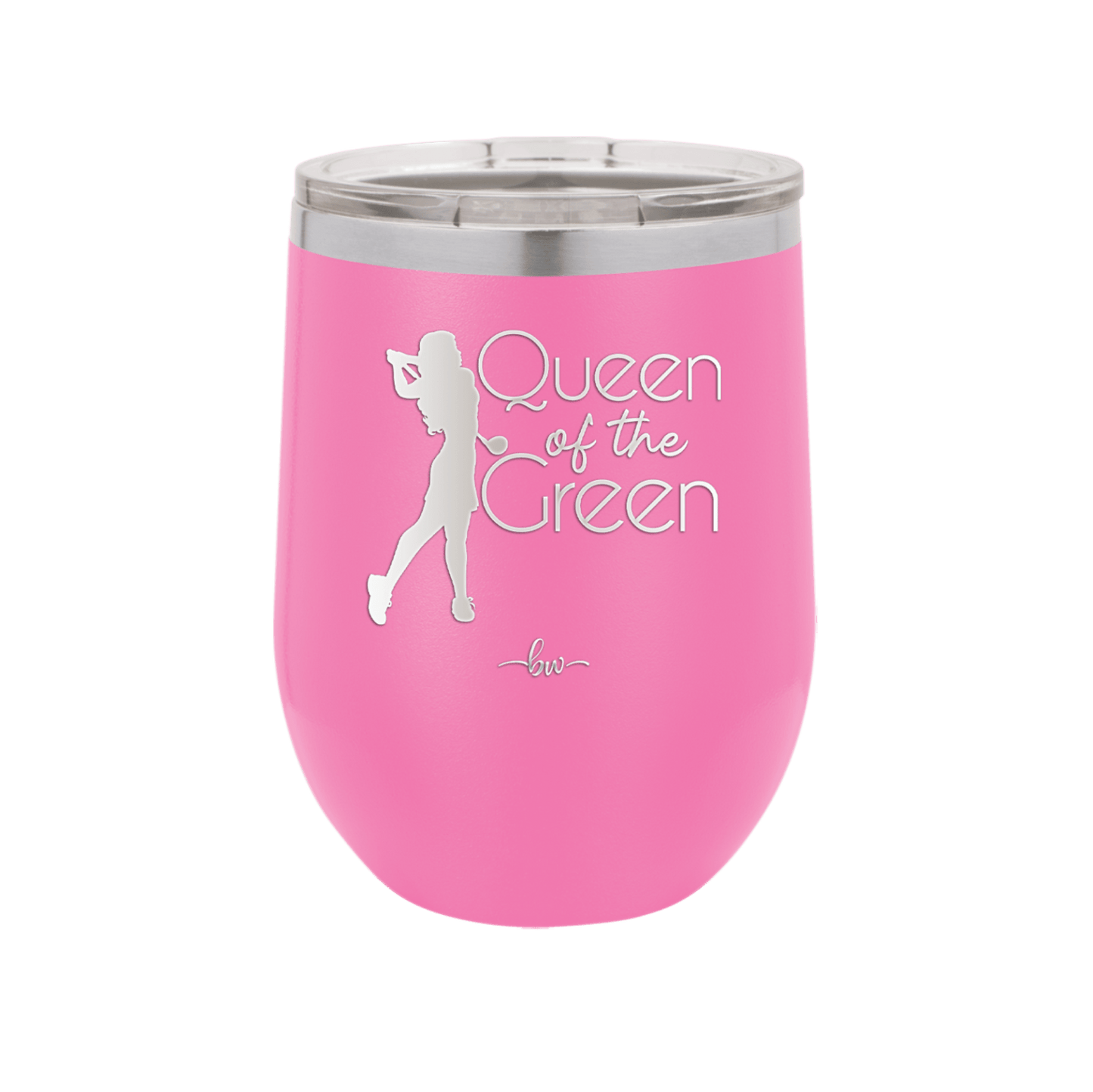 Queen of the Green Woman Golf 1 - Laser Engraved Stainless Steel Drinkware - 1672 -