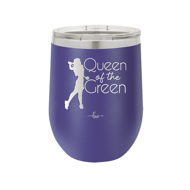 Queen of the Green Woman Golf 1 - Laser Engraved Stainless Steel Drinkware - 1672 -