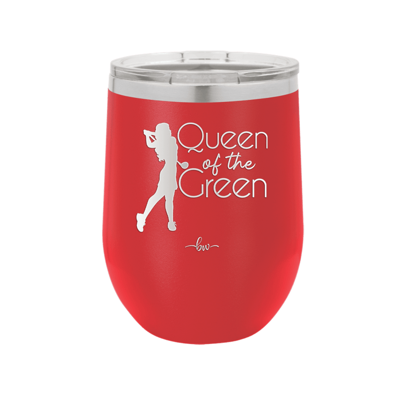 Queen of the Green Woman Golf 1 - Laser Engraved Stainless Steel Drinkware - 1672 -