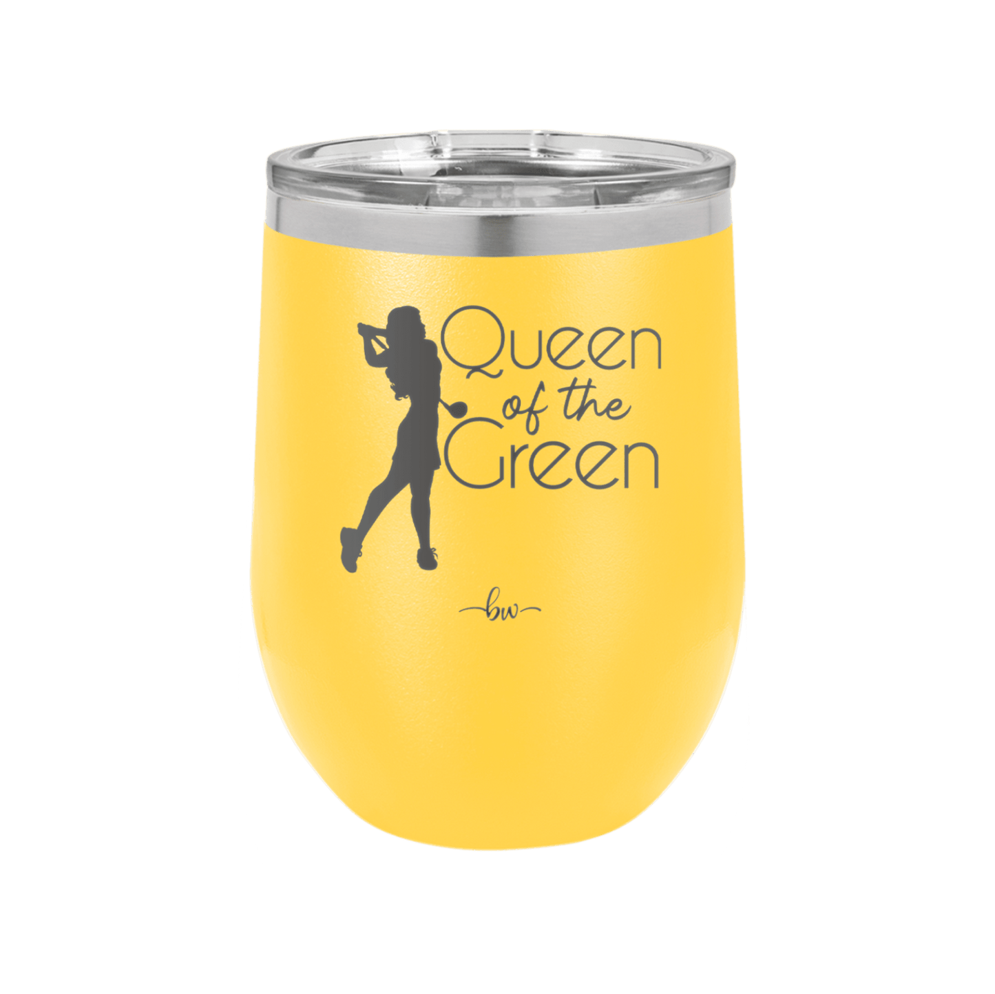Queen of the Green Woman Golf 1 - Laser Engraved Stainless Steel Drinkware - 1672 -