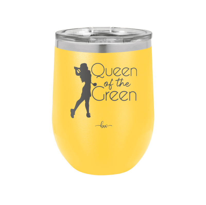 Queen of the Green Woman Golf 1 - Laser Engraved Stainless Steel Drinkware - 1672 -