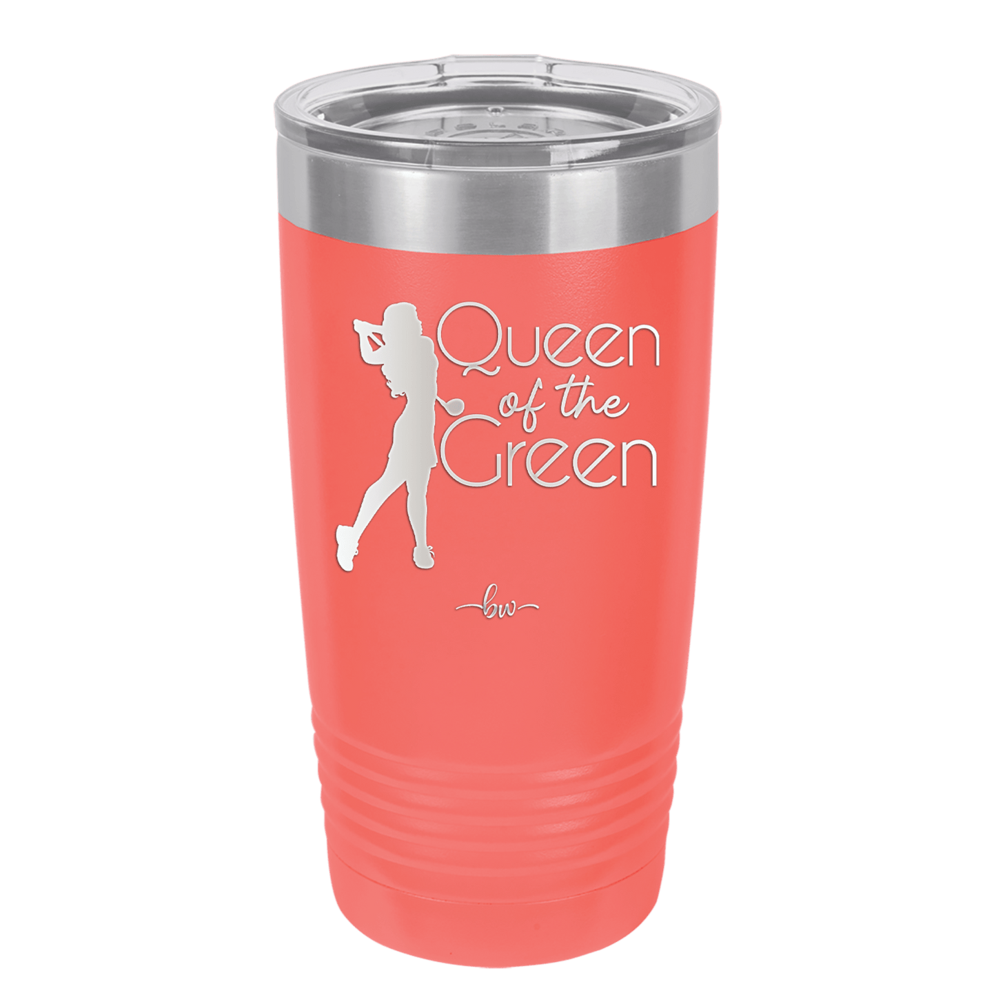Queen of the Green Woman Golf 1 - Laser Engraved Stainless Steel Drinkware - 1672 -