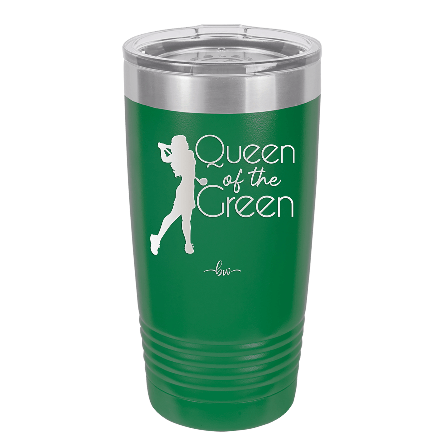 Queen of the Green Woman Golf 1 - Laser Engraved Stainless Steel Drinkware - 1672 -