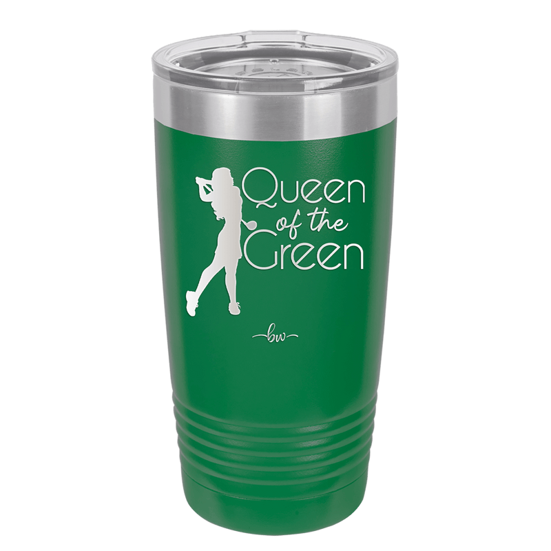 Queen of the Green Woman Golf 1 - Laser Engraved Stainless Steel Drinkware - 1672 -