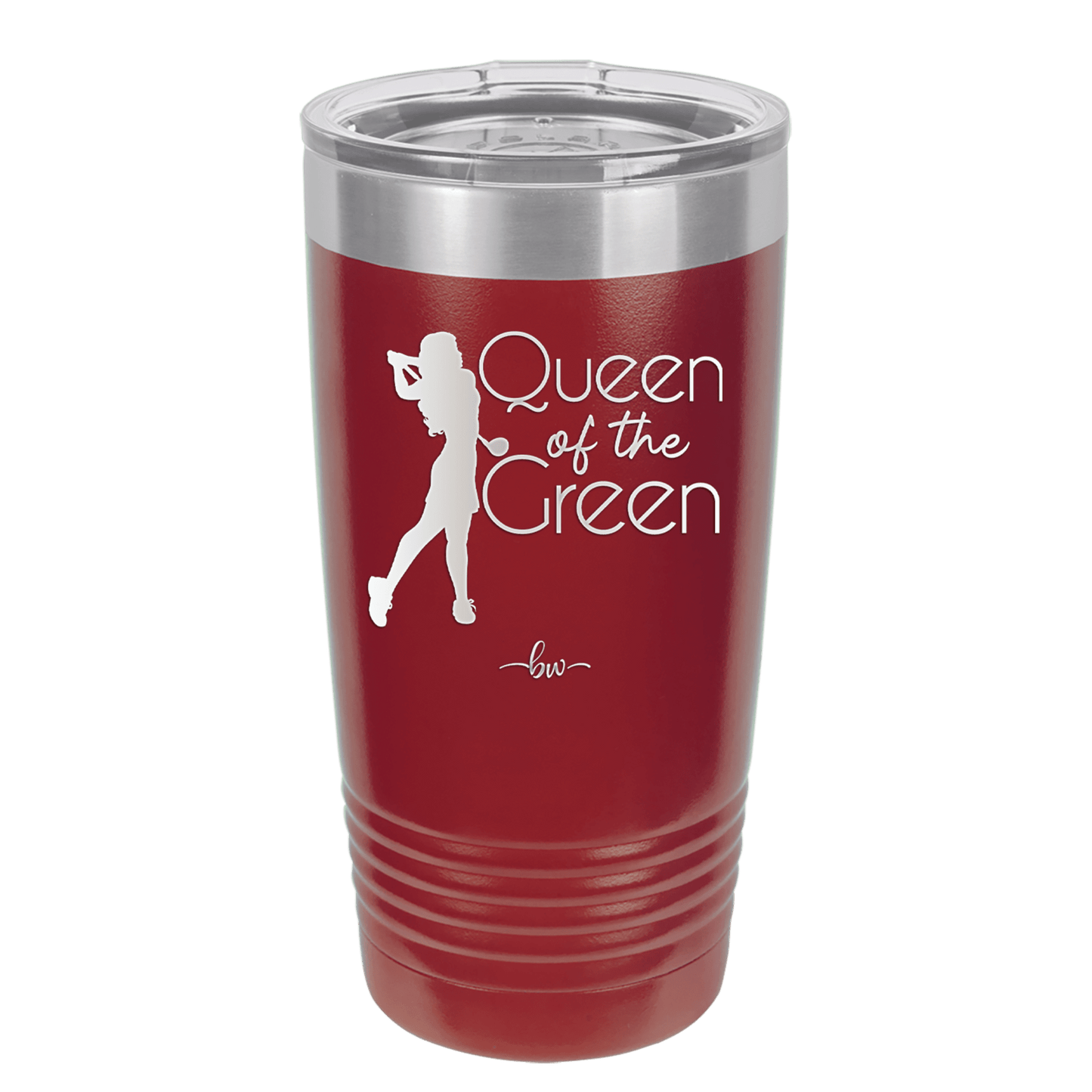 Queen of the Green Woman Golf 1 - Laser Engraved Stainless Steel Drinkware - 1672 -