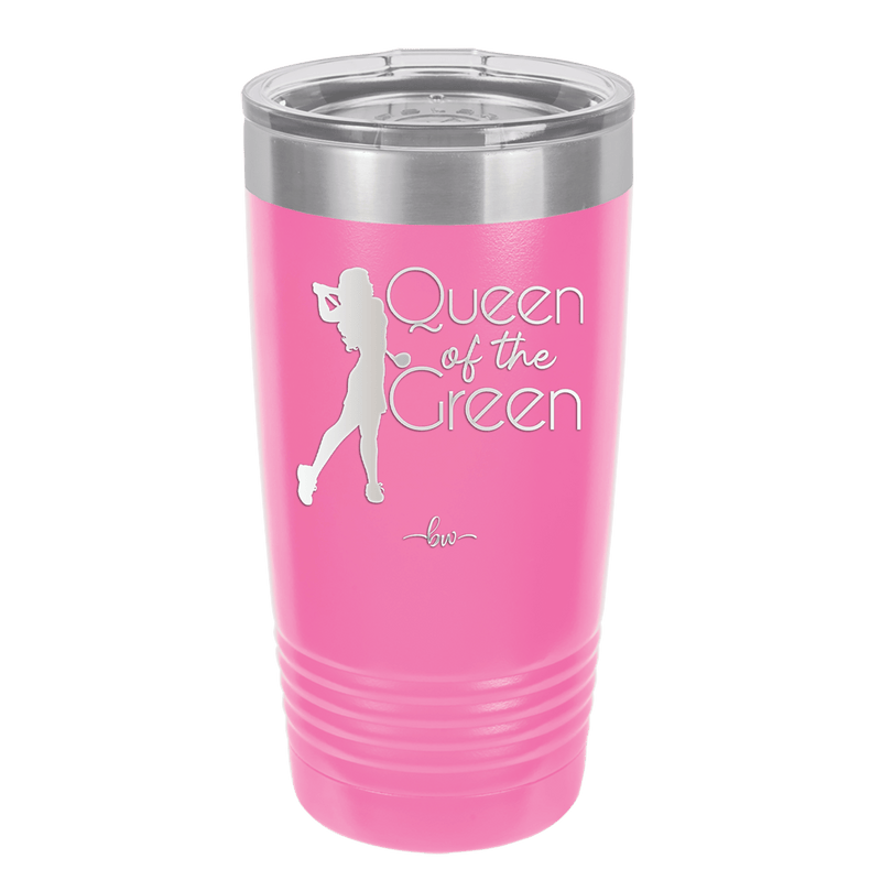 Queen of the Green Woman Golf 1 - Laser Engraved Stainless Steel Drinkware - 1672 -