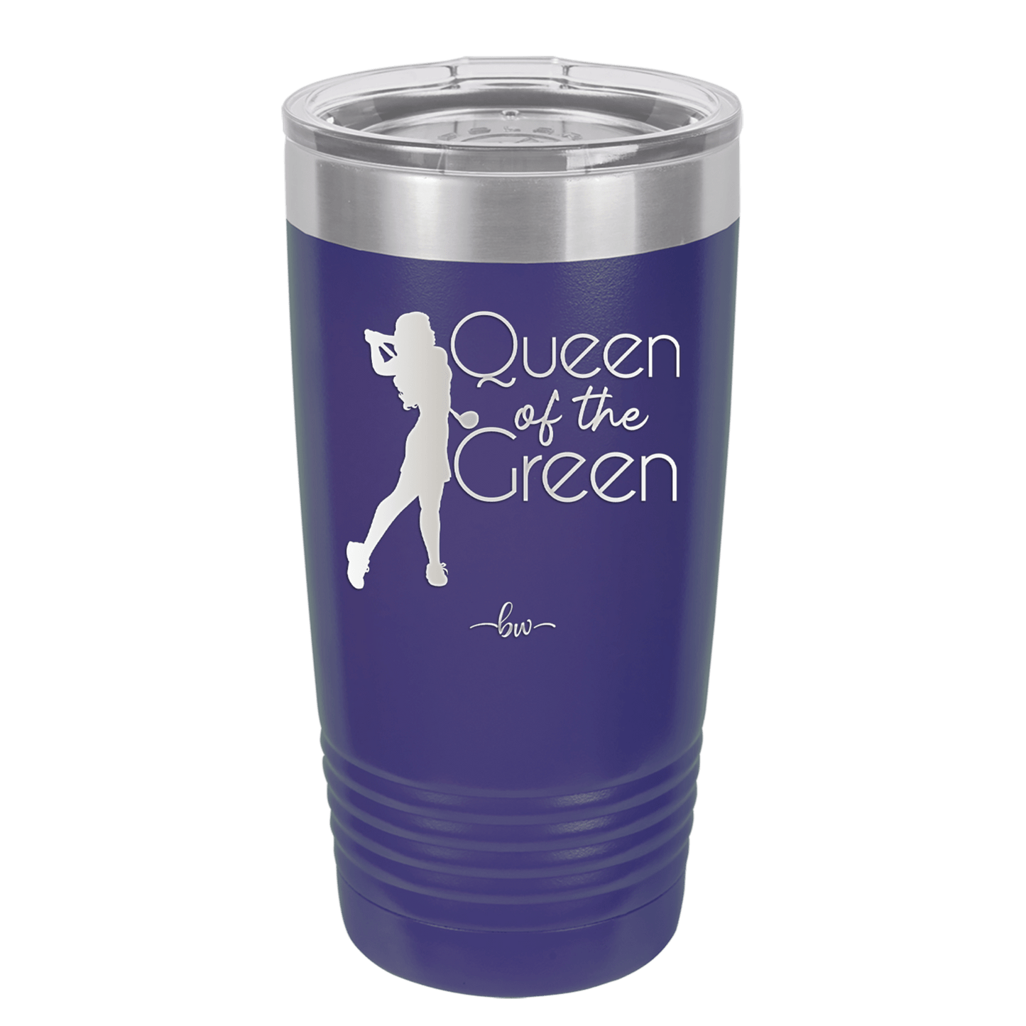 Queen of the Green Woman Golf 1 - Laser Engraved Stainless Steel Drinkware - 1672 -
