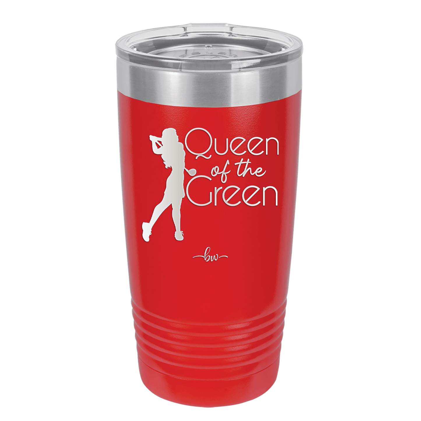 Queen of the Green Woman Golf 1 - Laser Engraved Stainless Steel Drinkware - 1672 -