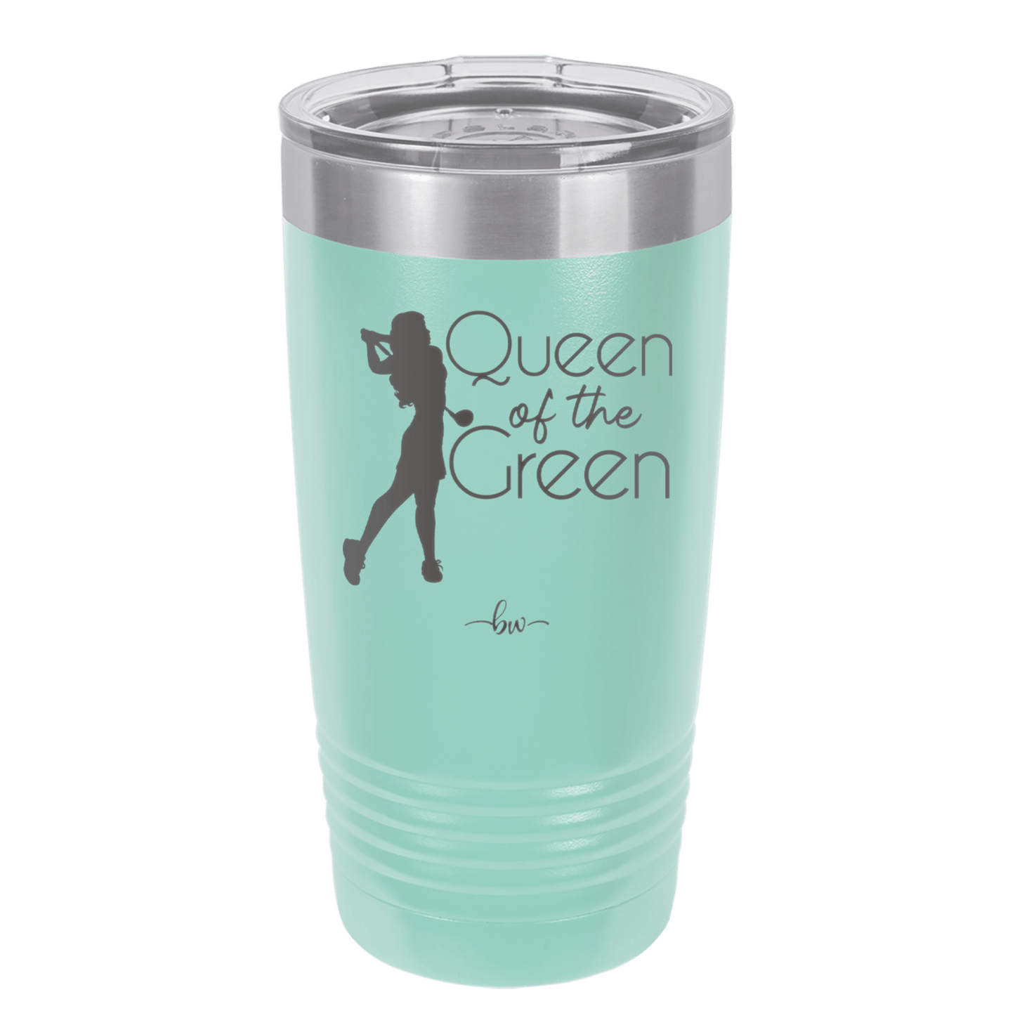 Queen of the Green Woman Golf 1 - Laser Engraved Stainless Steel Drinkware - 1672 -