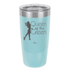 Queen of the Green Woman Golf 1 - Laser Engraved Stainless Steel Drinkware - 1672 -