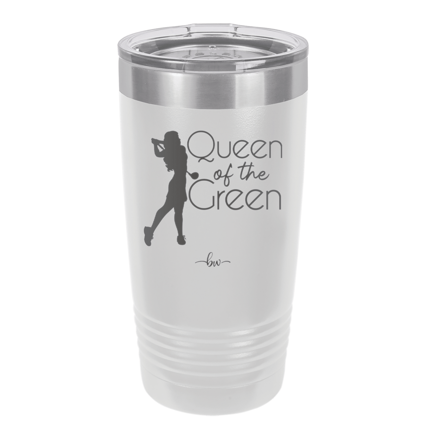Queen of the Green Woman Golf 1 - Laser Engraved Stainless Steel Drinkware - 1672 -