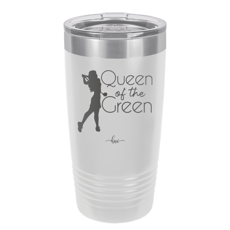 Queen of the Green Woman Golf 1 - Laser Engraved Stainless Steel Drinkware - 1672 -
