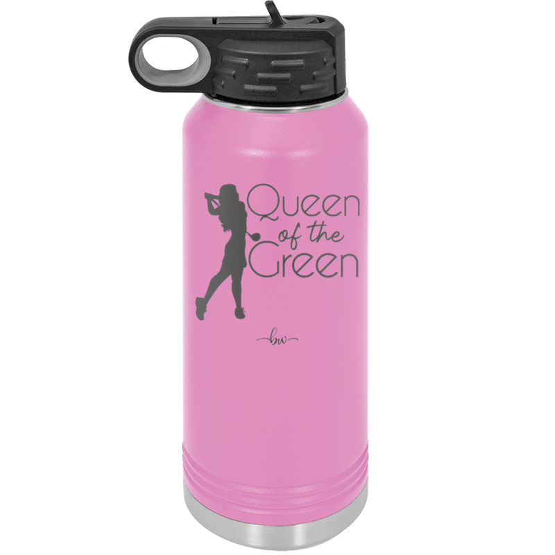 Queen of the Green Woman Golf 1 - Laser Engraved Stainless Steel Drinkware - 1672 -