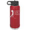 Queen of the Green Woman Golf 1 - Laser Engraved Stainless Steel Drinkware - 1672 -