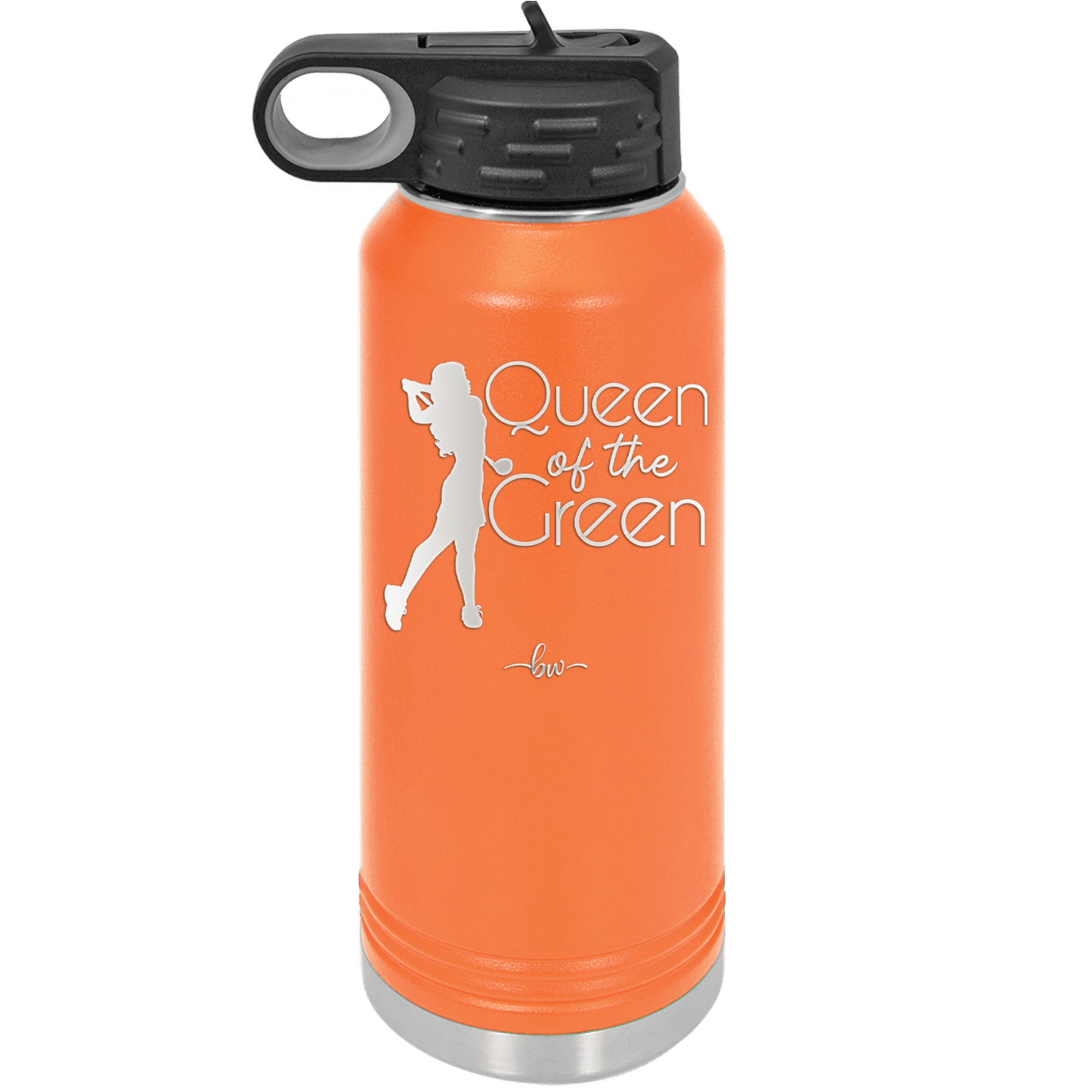 Queen of the Green Woman Golf 1 - Laser Engraved Stainless Steel Drinkware - 1672 -