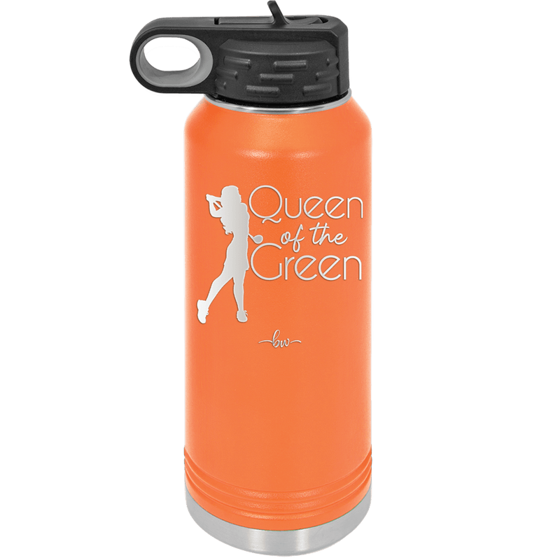 Queen of the Green Woman Golf 1 - Laser Engraved Stainless Steel Drinkware - 1672 -