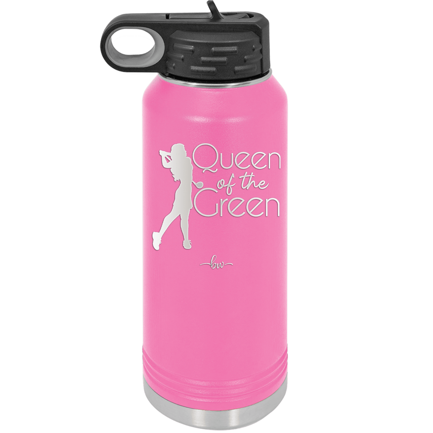 Queen of the Green Woman Golf 1 - Laser Engraved Stainless Steel Drinkware - 1672 -