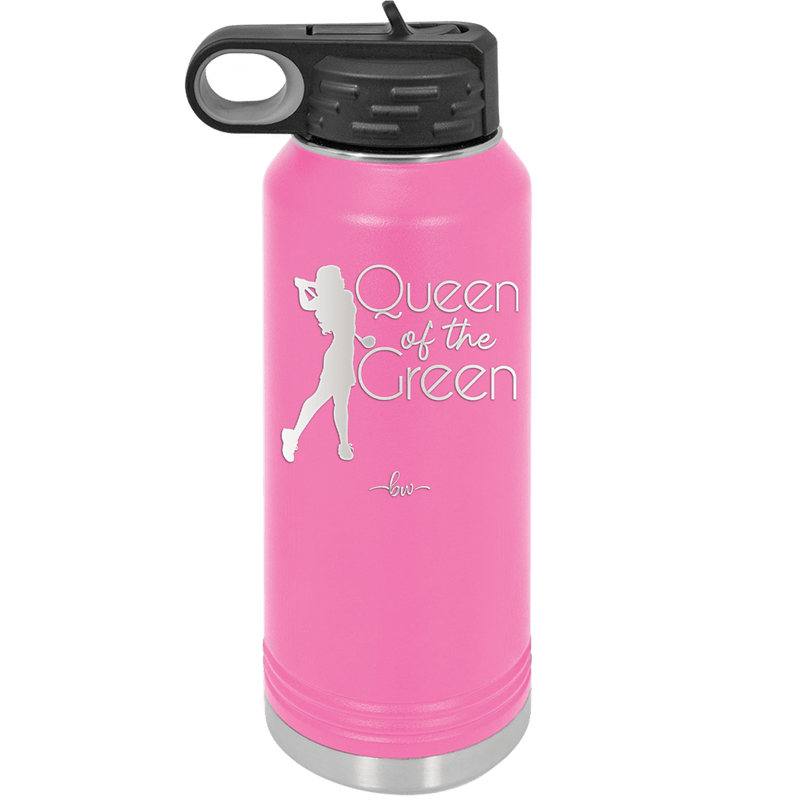 Queen of the Green Woman Golf 1 - Laser Engraved Stainless Steel Drinkware - 1672 -