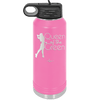 Queen of the Green Woman Golf 1 - Laser Engraved Stainless Steel Drinkware - 1672 -