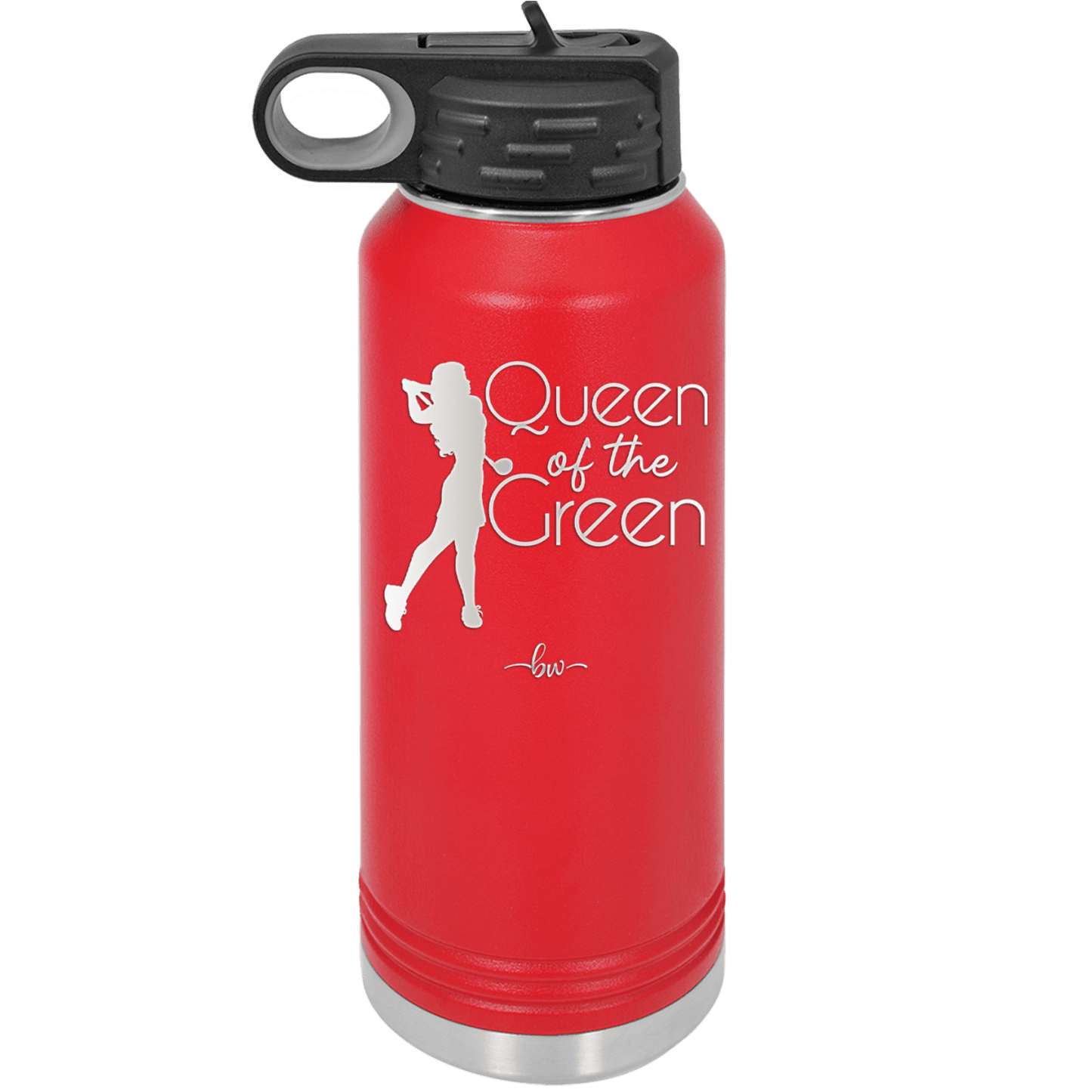 Queen of the Green Woman Golf 1 - Laser Engraved Stainless Steel Drinkware - 1672 -