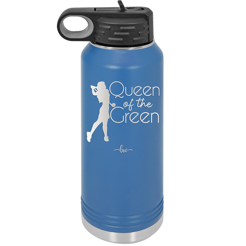 Queen of the Green Woman Golf 1 - Laser Engraved Stainless Steel Drinkware - 1672 -