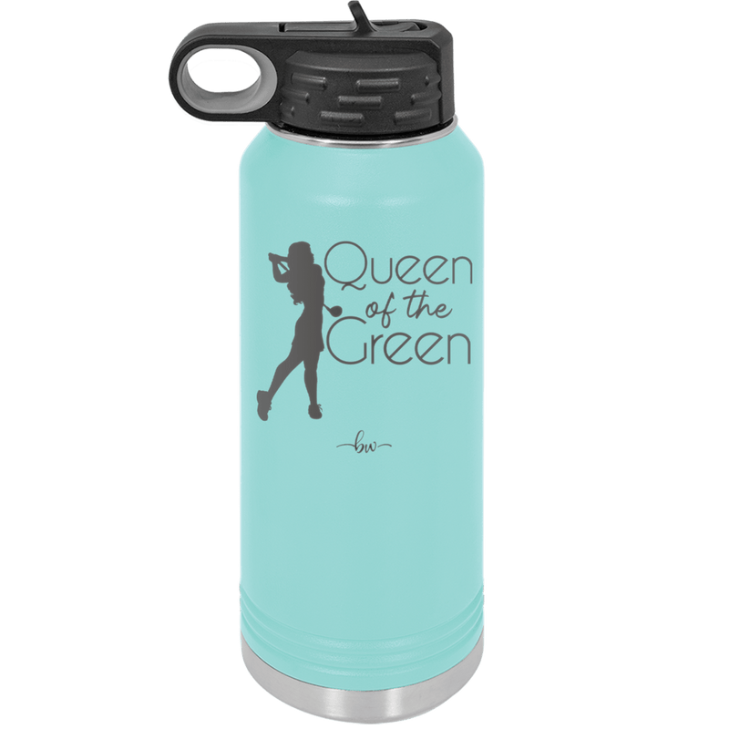 Queen of the Green Woman Golf 1 - Laser Engraved Stainless Steel Drinkware - 1672 -