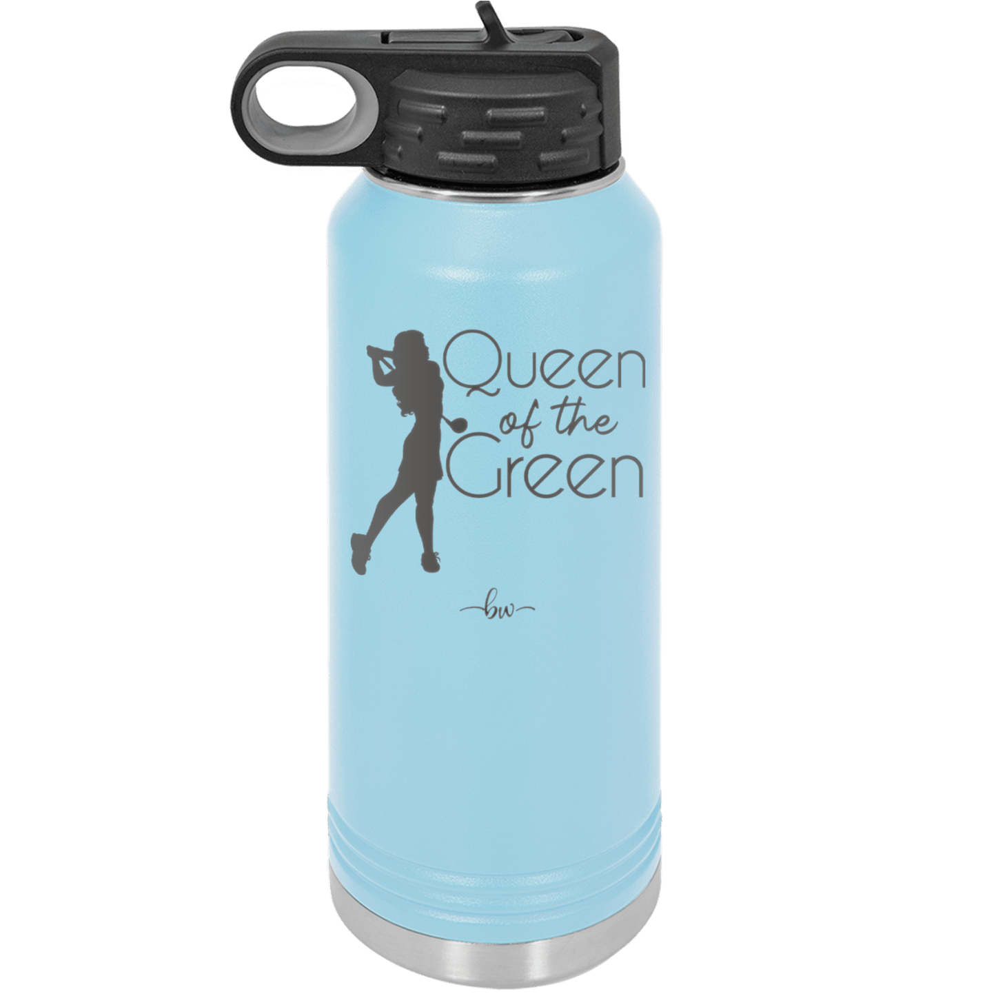 Queen of the Green Woman Golf 1 - Laser Engraved Stainless Steel Drinkware - 1672 -