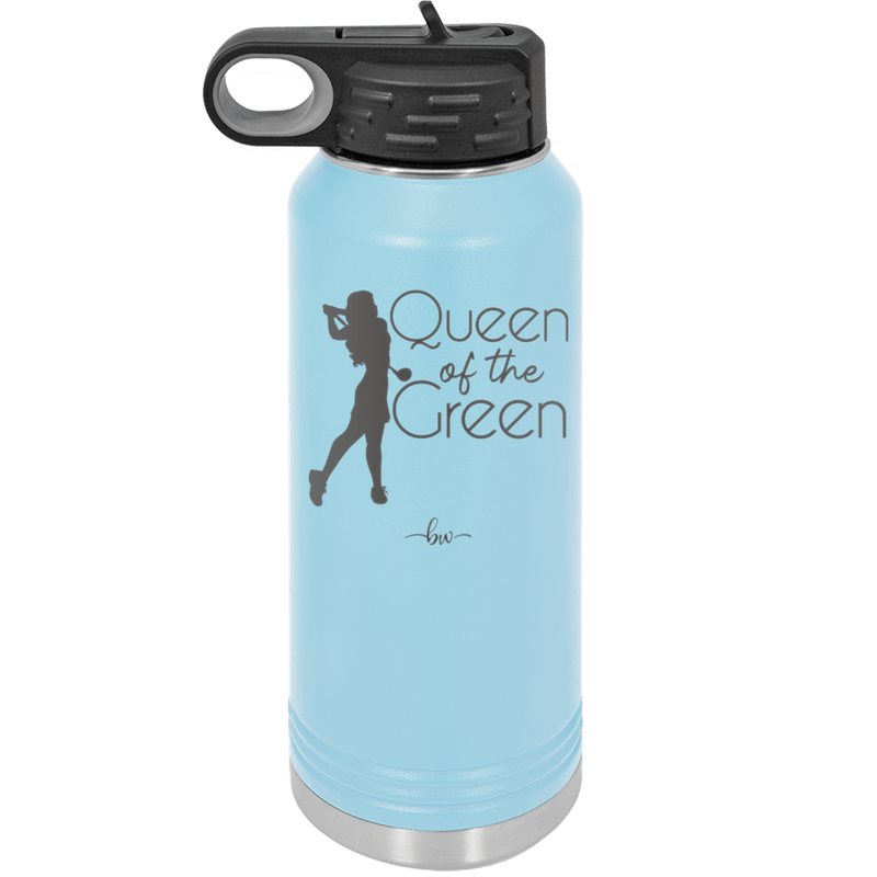 Queen of the Green Woman Golf 1 - Laser Engraved Stainless Steel Drinkware - 1672 -