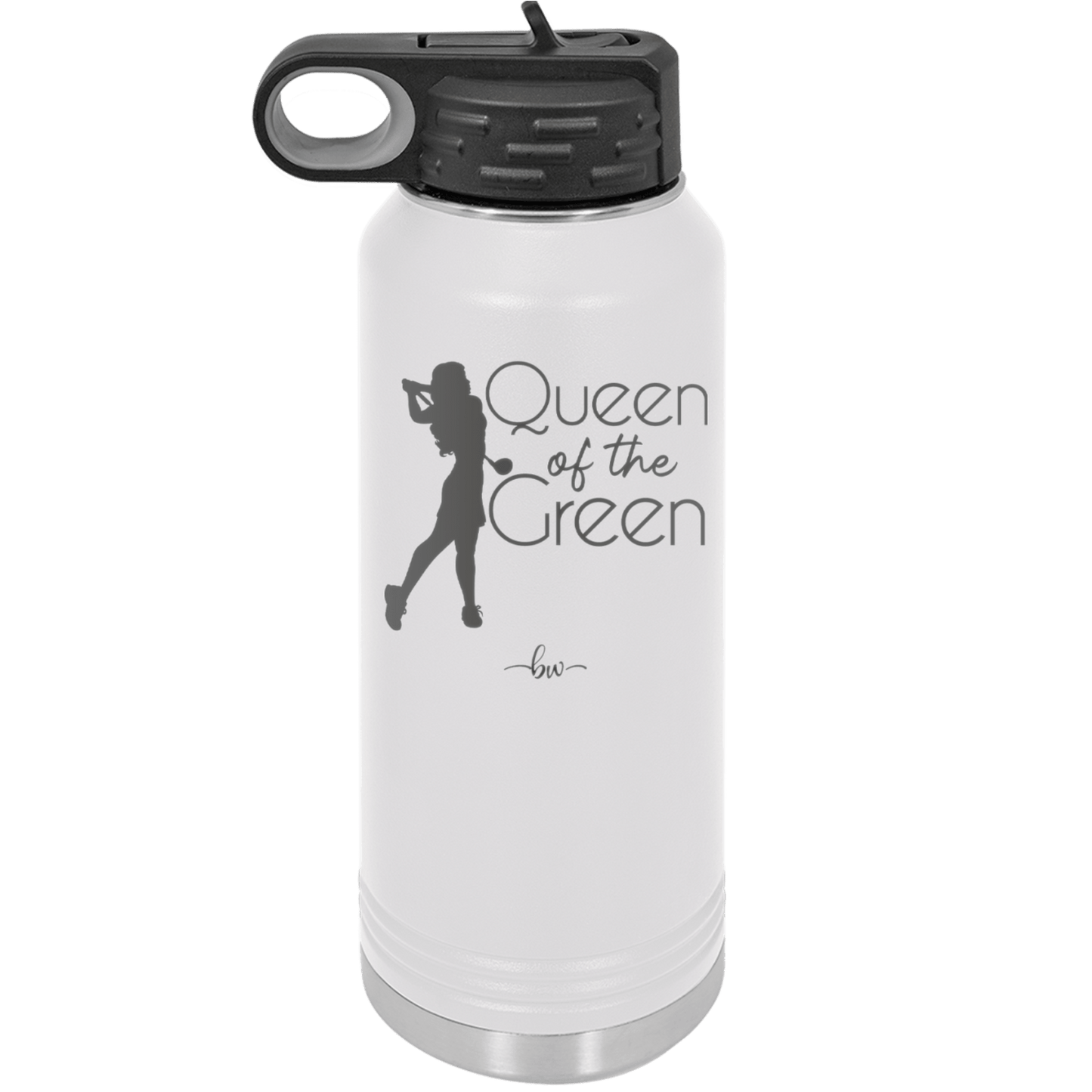 Queen of the Green Woman Golf 1 - Laser Engraved Stainless Steel Drinkware - 1672 -