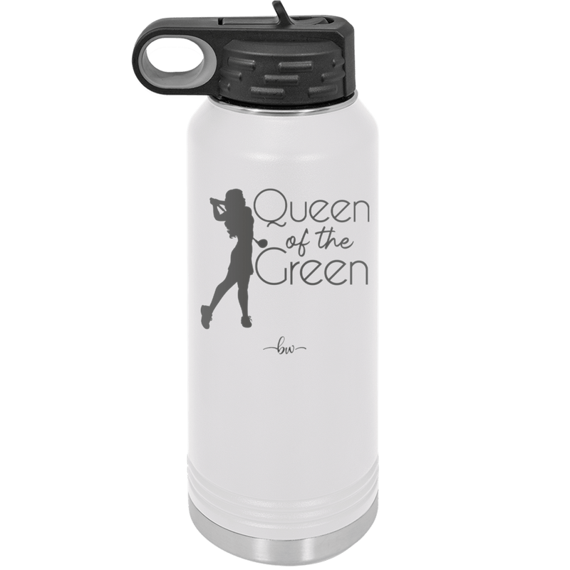 Queen of the Green Woman Golf 1 - Laser Engraved Stainless Steel Drinkware - 1672 -