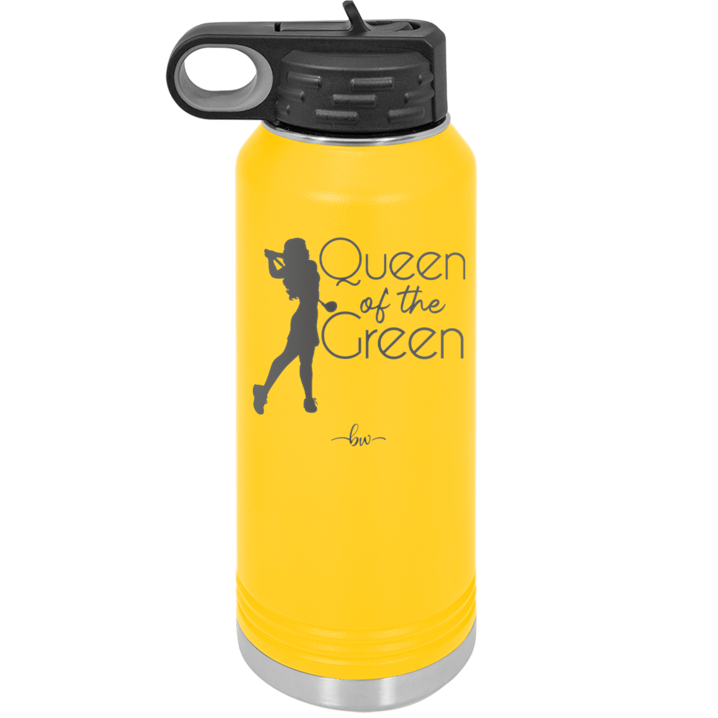 Queen of the Green Woman Golf 1 - Laser Engraved Stainless Steel Drinkware - 1672 -