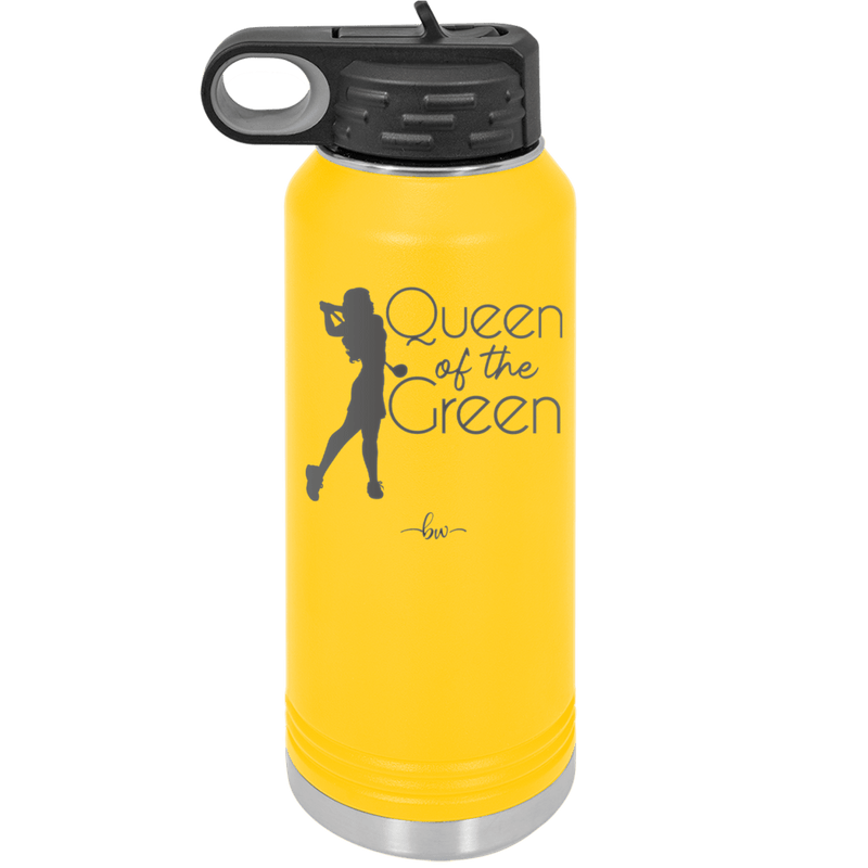Queen of the Green Woman Golf 1 - Laser Engraved Stainless Steel Drinkware - 1672 -