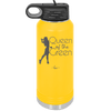 Queen of the Green Woman Golf 1 - Laser Engraved Stainless Steel Drinkware - 1672 -