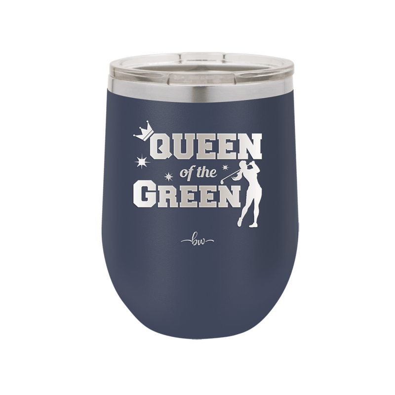 Queen of the Green Woman Golf 2 - Laser Engraved Stainless Steel Drinkware - 1673 -