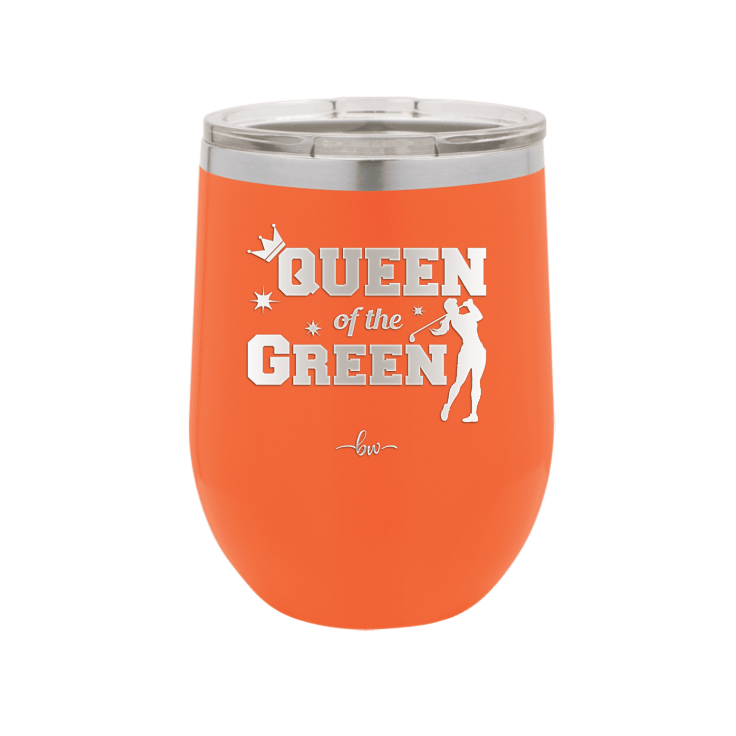 Queen of the Green Woman Golf 2 - Laser Engraved Stainless Steel Drinkware - 1673 -
