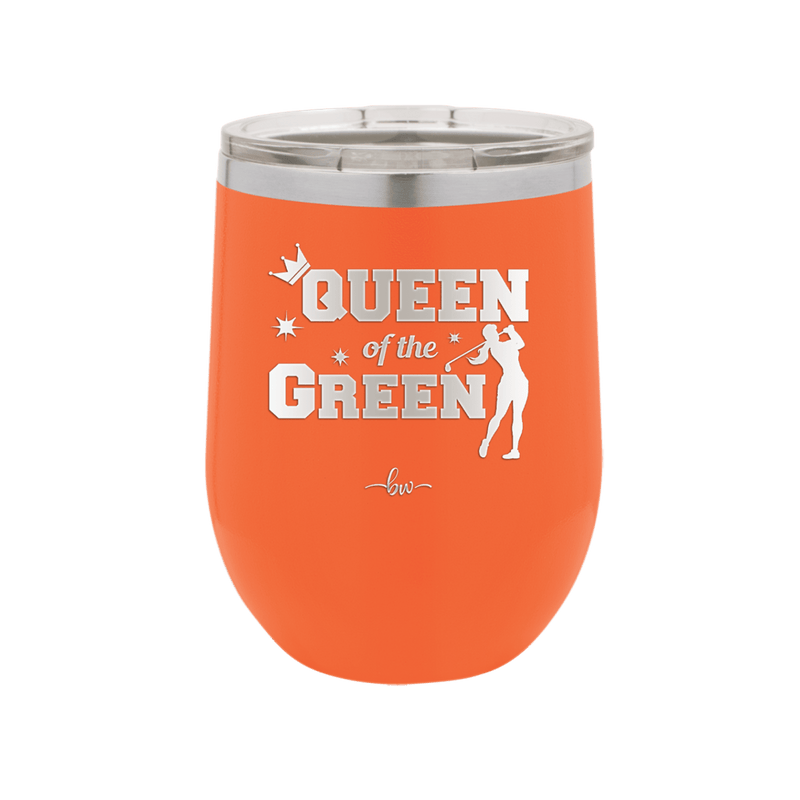 Queen of the Green Woman Golf 2 - Laser Engraved Stainless Steel Drinkware - 1673 -