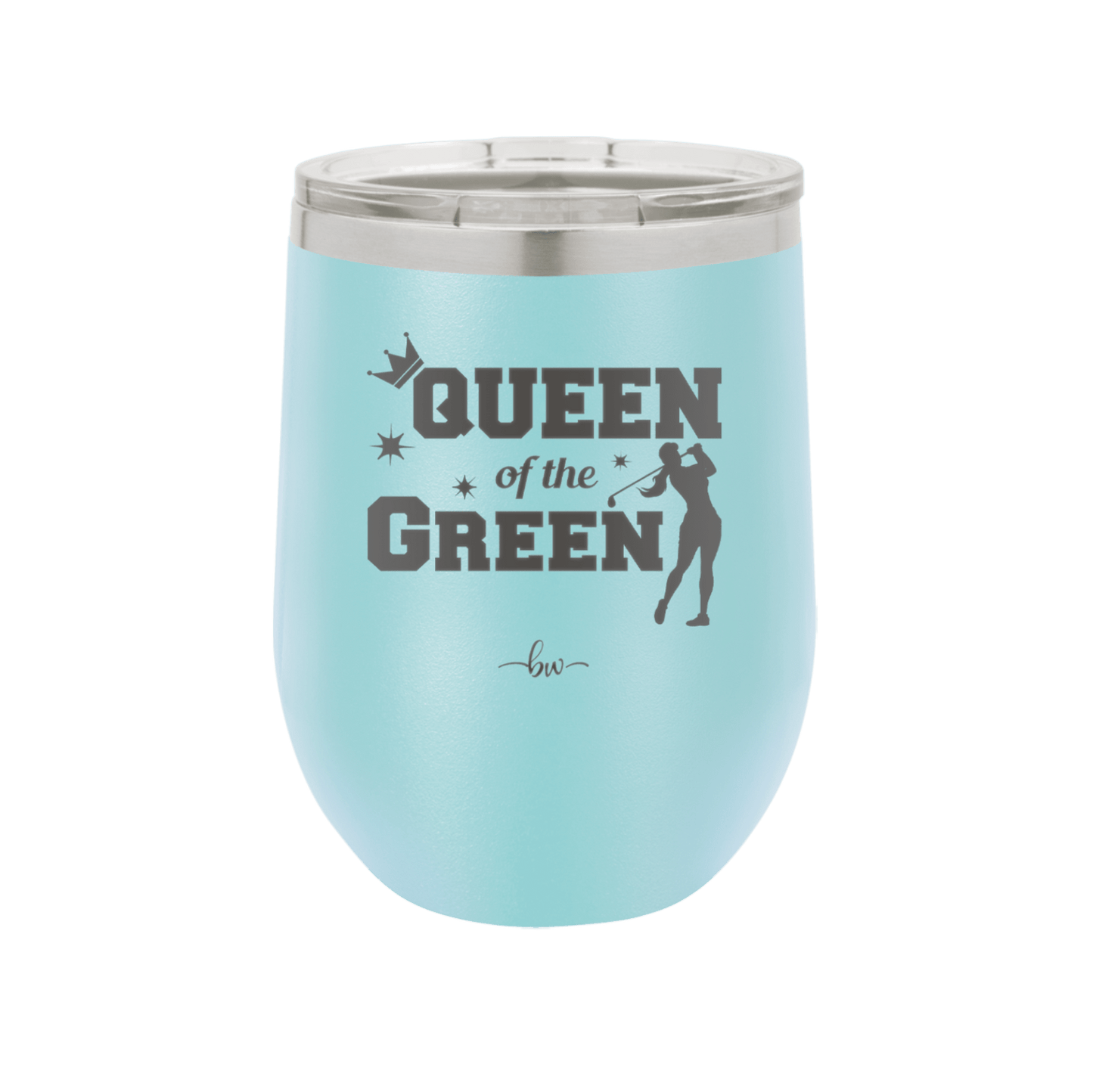Queen of the Green Woman Golf 2 - Laser Engraved Stainless Steel Drinkware - 1673 -