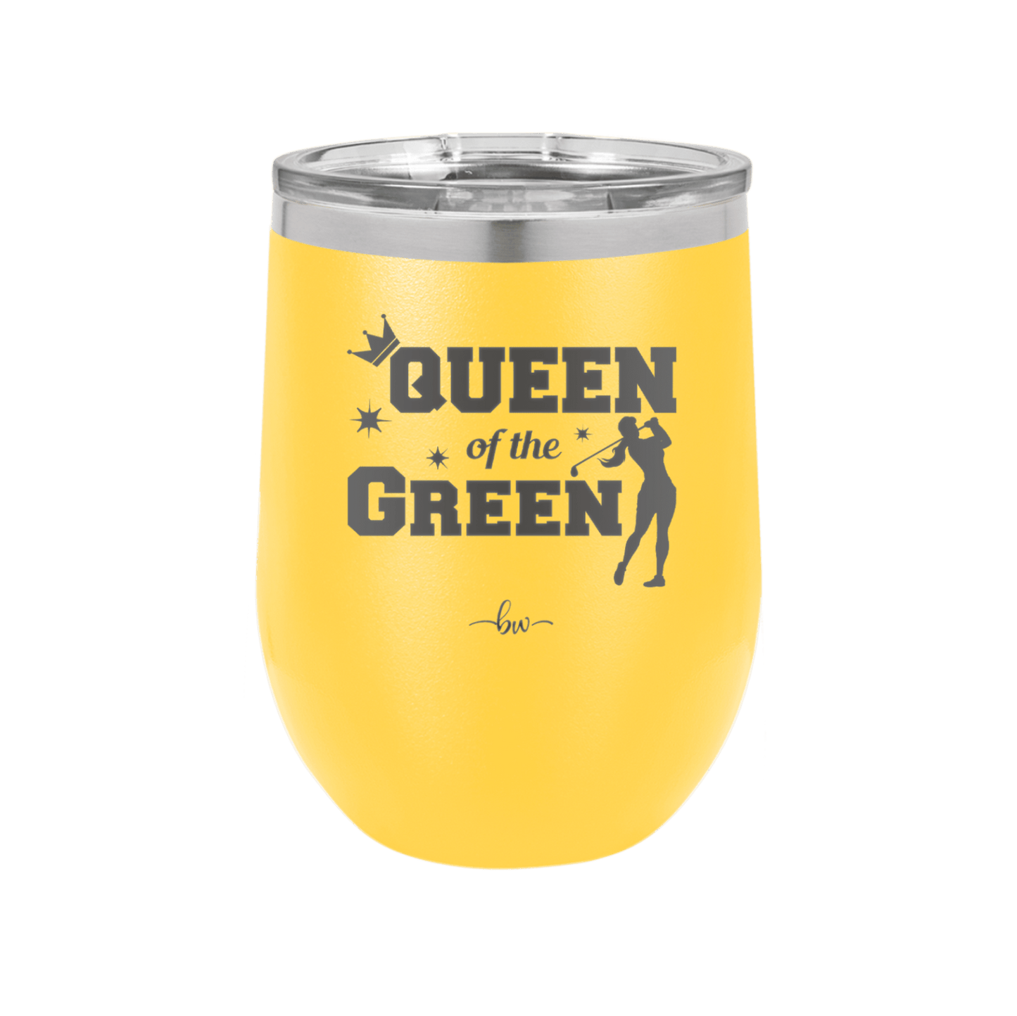 Queen of the Green Woman Golf 2 - Laser Engraved Stainless Steel Drinkware - 1673 -