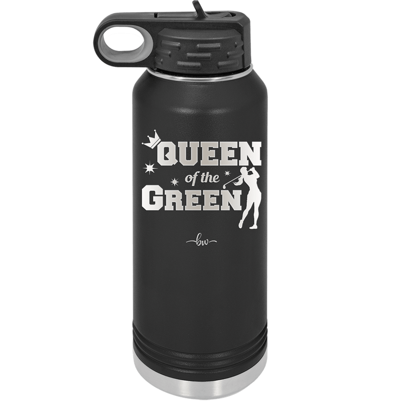 Queen of the Green Woman Golf 2 - Laser Engraved Stainless Steel Drinkware - 1673 -