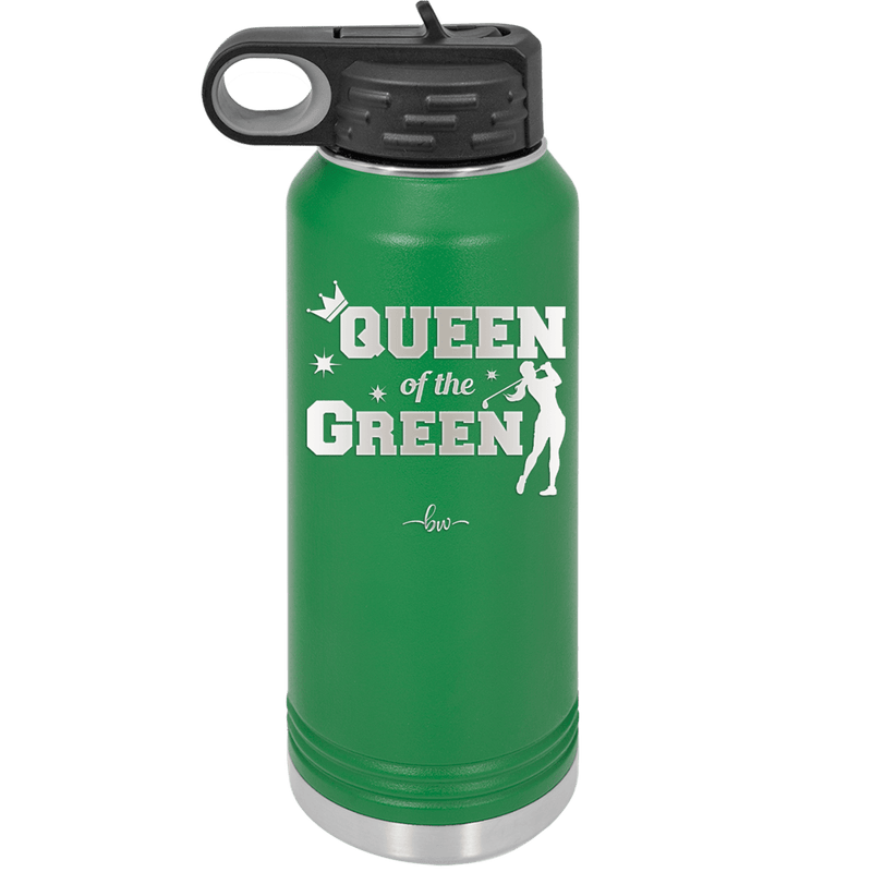 Queen of the Green Woman Golf 2 - Laser Engraved Stainless Steel Drinkware - 1673 -